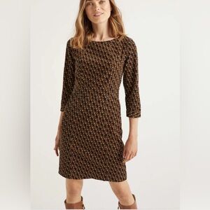 Boden Coraline Hare Bunny Pattern Easter Corduroy Dress Size 10